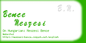 bence meszesi business card